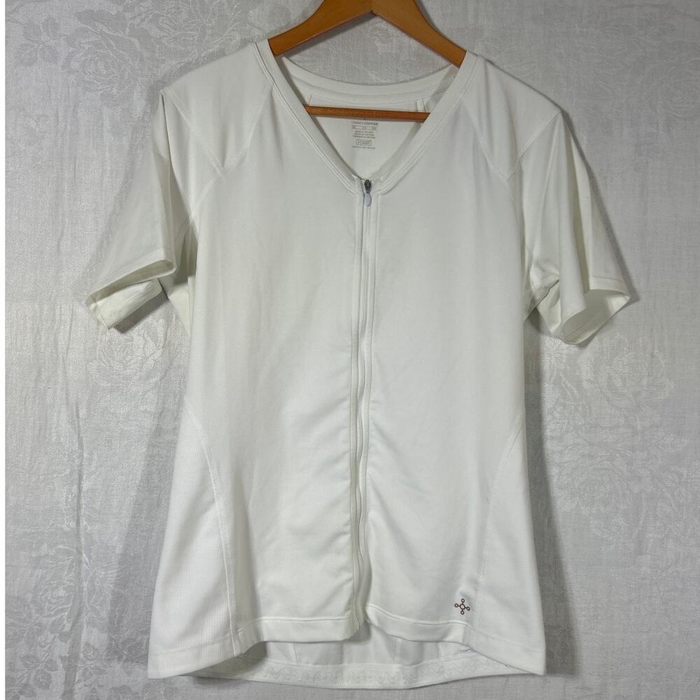 Tommie Copper Womens Short Sleeve Full Back Shirt White 2XL NEW Compression